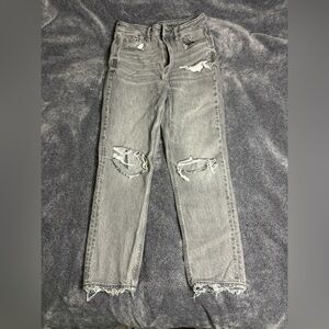 American Eagle “Mon jean” dark grey jeans, size 6 regular